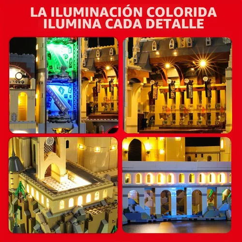 Vista 4 de BRIKSMAX Kit de iluminación LED para el Castillo de Hogwarts de Harry Potter - Compatible con el modelo de bloques de construcción Lego 71043 - No
