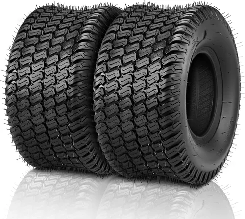 Vista 7 de TUFFIOM Juego de 2 neumáticos para cortacésped de 15 x 6.00-6, neumáticos de césped 2PR, neumáticos de tractor de césped, jardín, compatibles