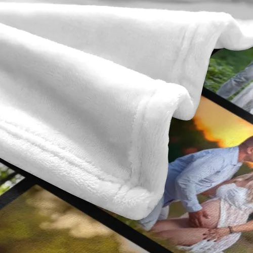 Vista 6 de DIYKST Manta de forro polar personalizada con fotos para familiares, amigos y mascotas, mantas personalizadas con collage de fotos de 1 a 9