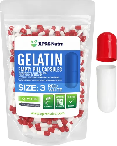 Vista 42 de XPRS Nutra Cápsulas vacías tamaño 3 – 1000 cápsulas vacías de gelatina – Pastillas de relleno de cápsulas de bricolaje – Tapa de gel de píldora