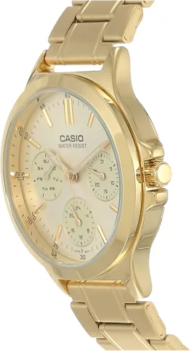 Vista 2 de Casio LTP-V300G-9A - Reloj de pulsera multifunción de acero inoxidable dorado para mujer