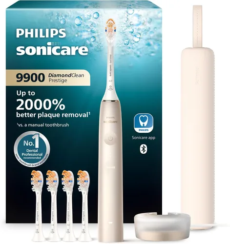 Vista 13 de Philips Sonicare DiamondClean 9900 Prestige Cepillo de Dientes Eléctrico - con tecnología SenseIQ y aplicación avanzada de inteligencia artificial