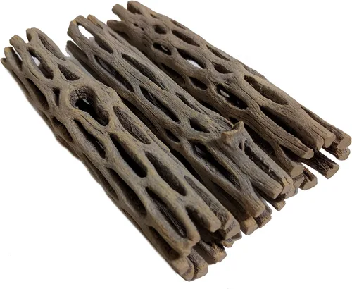 Vista 5 de Madera natural de cholla para decoración de acuarios, camarones y peceras (4 pulgadas (paquete de 2)