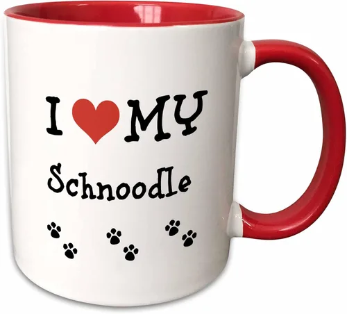 Vista 9 de 3dRose BrooklynMeMe Pets - Taza con texto en inglés "I Love My - Schnoodle (taza_183648_4)
