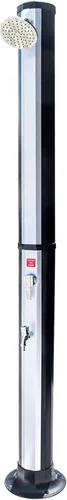 Vista 8 de SWIMLINE HYDROTOOLS - Ducha solar de lluvia Niagara de 7 pies para exteriores con tanque de 10 galones y lavado de pies