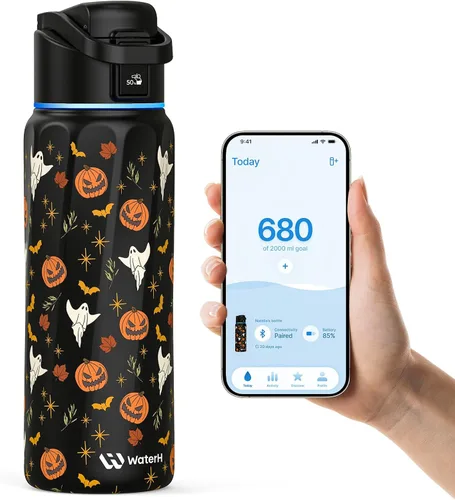 Vista 13 de WaterH BOOST - Rastreador inteligente de botellas de agua con recordatorio Negro