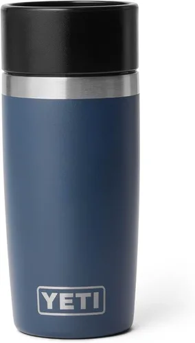Vista 18 de YETI Rambler - Botella de viaje de 8 onzas, acero inoxidable, aislada al vacío con tapa a prueba de fugas, color negro