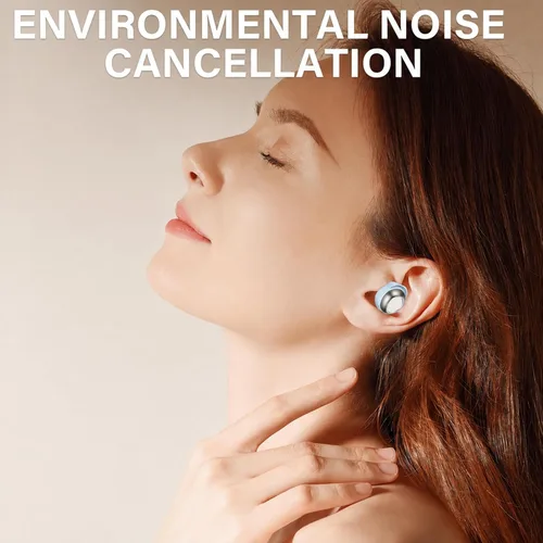 Vista 8 de Rulefiss Auriculares inalámbricos, ENC 40 dB con cancelación de ruido, 45 horas de reproducción, Bluetooth 5.4, controladores de 0.394 pulgadas