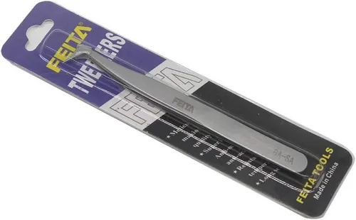 Vista 8 de FEITA Pinzas de extensión de pestañas de volumen, pinzas de precisión en forma de L curvadas en ángulo profesional para extensiones de pestañas 3D