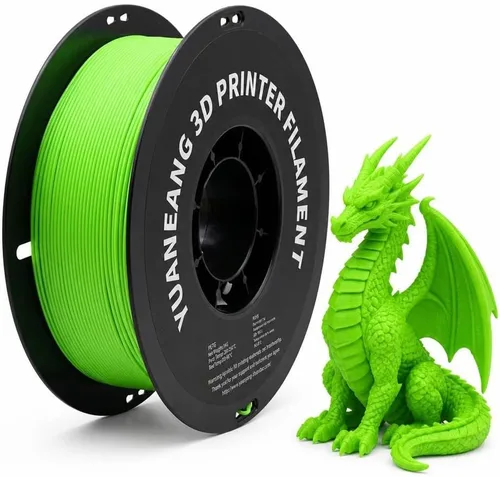 Vista 12 de Filamento PETG para impresora 3D, precisión dimensional +/- 0.001 in, carrete de 2.2 libras, 0.069 in, plateado 2.2 lbs plata