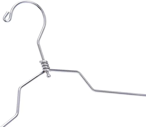 Vista 6 de Perchas de metal de calidad, gancho giratorio, acero inoxidable, resistente, ropa de alambre, 10 estándar, 17 pulgadas