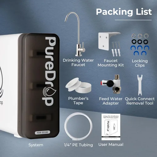 Vista 14 de PureDrop Sistema de filtro de agua para debajo del fregadero sin tanque