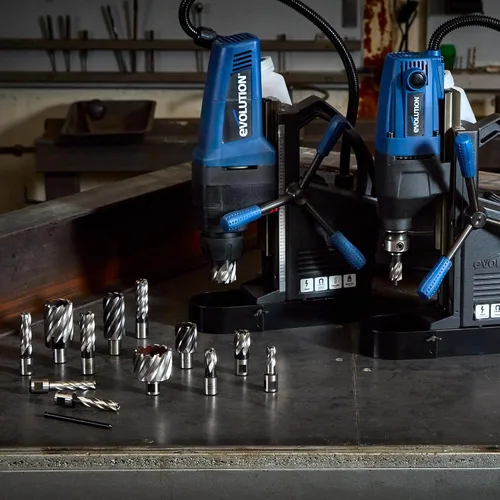 Vista 5 de Evolution Power Tools Kit de Cortador Anular para Taladros Magnéticos/Mag, Broca de 1 Pulgada de Profundidad, Ancho Mixto de 7/16 a 1-1/8 Pulgadas
