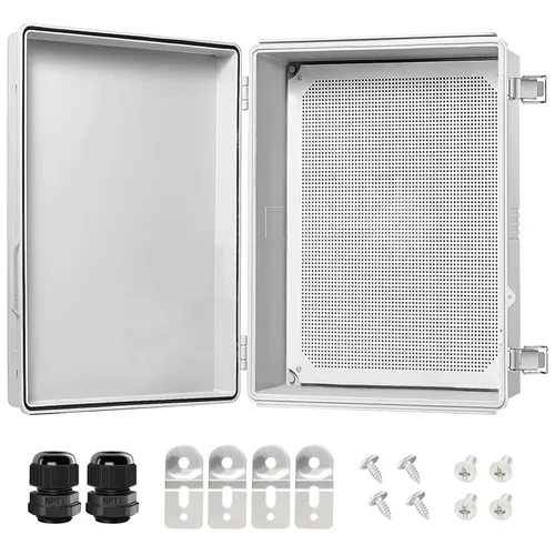 Vista 14 de LeMotech Caja Eléctrica, IP67 Impermeable con Bisagras Cubierta Transparente Pestillo de Acero Inoxidable Caja de Conexiones, Carcasa Eléctrica
