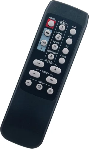 Vista 2 de Mando a distancia de repuesto NK6 aplicable para barra de sonido Nakamichi NK6 Sistema de altavoces de barra de sonido