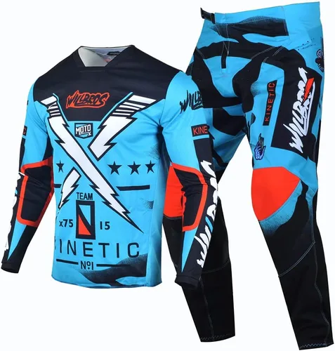 Vista 8 de Conjunto de pantalones de motocross para hombre, motocross, motocross, motocross, ropa de carreras para mujeres y adultos