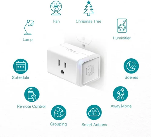 Vista 7 de Kasa Smart Paquete de regleta de enchufe HS300 y enchufe inteligente HS103P4 Controla electrodomésticos desde cualquier lugar
