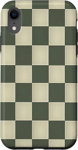 Vista 24 de Funda para iPhone 11 Pro Max con patrón de tablero de ajedrez verde salvia