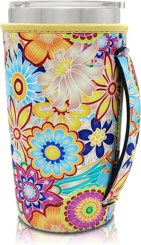 Vista 117 de Fundas Aislantes de Neopreno Portavasos con Asa para Vasos Tumbler de 20oz, Funda Reutilizable para Café Helado Para Tazas de Café de 30oz - 32oz