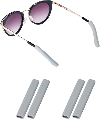 Vista 15 de Gdnmapt Almohadillas de silicona para orejas de gafas, agarre antideslizante para gafas, cómodas orejeras para gafas, solución de almohadillas de 2