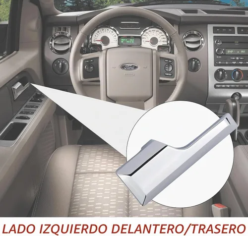 Vista 2 de TQPONLY - Manija interior de puerta, compatible con Ford Expedition Lincoln Navigator 2007-2017, lado del conductor delantero o trasero izquierdo