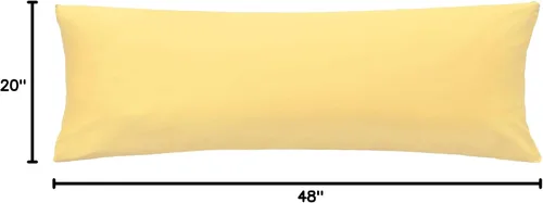 Vista 6 de iMaylex Funda de almohada suave 100% algodón egipcio con cremallera, acogedora y ligera, fácil cuidado, albaricoque, cuerpo, 20 x 48 pulgadas
