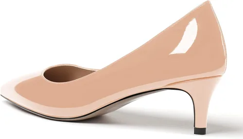 Vista 7 de WAYDERNS Zapatos de vestir para mujer, con puntera puntiaguda, de charol y tacón bajo, para negocios, oficina, trabajo, 2 pulgadas