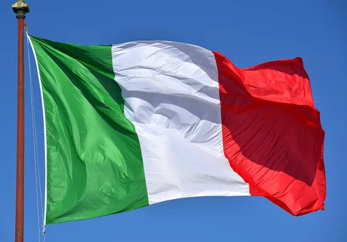 Vista 5 de Bandera italiana de doble cara 3x5 para exteriores, banderas de Italia de nailon 210D resistente, rayas cosidas, ojales de latón más fuertes, 4
