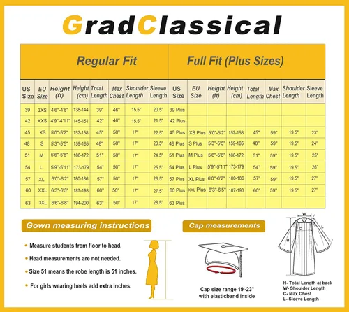 Vista 7 de GradClassical Unisex Matte Graduation Gown Cap Tassel Set 2022 2023 for High School and Bachelor