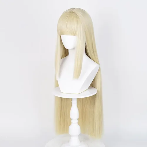 Vista 75 de COSPLAZA Cosplay peluca larga recta plana explosión sintética anime pelo negro