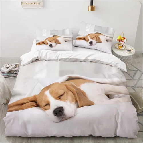 Vista 9 de Juego de ropa de cama de tamaño individual de labrador negro, juego de funda de edredón de microfibra suave para niños y niñas, juegos de funda