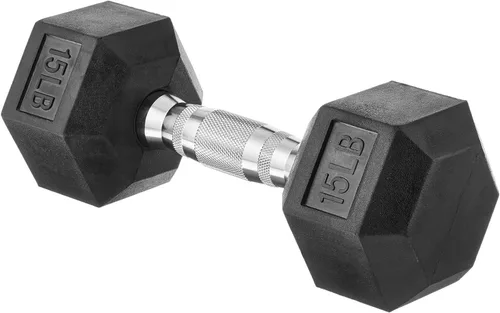 Vista 15 de Amazon Basics Rubber Hex Dumbbell Hand