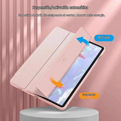 Vista 4 de Funda para Galaxy Tab S9 Ultra/S10 Ultra de 14.6 pulgadas, carcasa trasera transparente de cristal duro. Parachoques de TPU suave flexible