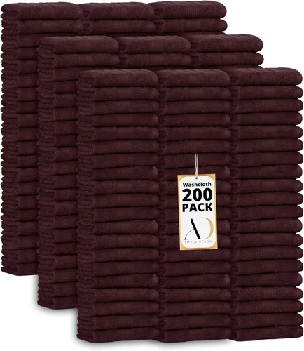 Vista 14 de Ample Decor Toallas 100% algodón de 12 x 12 pulgadas, 600 GSM, suaves y absorbentes, duraderas, juego de 10, color beige
