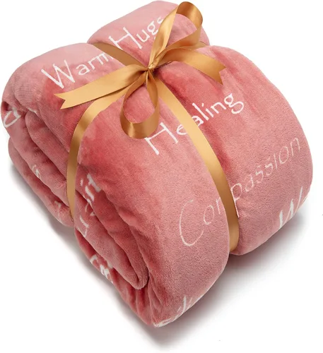 Vista 18 de Chanasya Manta de regalo de abrazos cálidos de condolencia de primera calidad, para energía positiva, apoyo al amor, comodidad, manta de regalo
