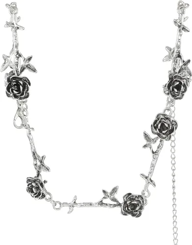Vista 11 de Irregular Red Rose Necklace for Women Flower Necklace Vintage Jewelry Fashion Valentine's Day Jewelry 19.29 inches