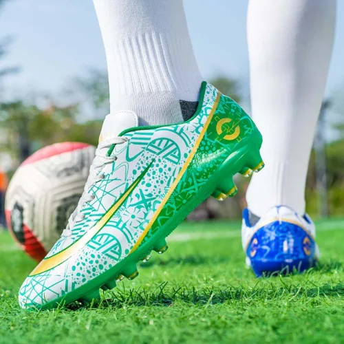 Vista 4 de Zapatos deportivos de fútbol para niños y hombres, tenis de fútbol para equipo de fútbol, ligeros, para correr, al aire libre, cómodos