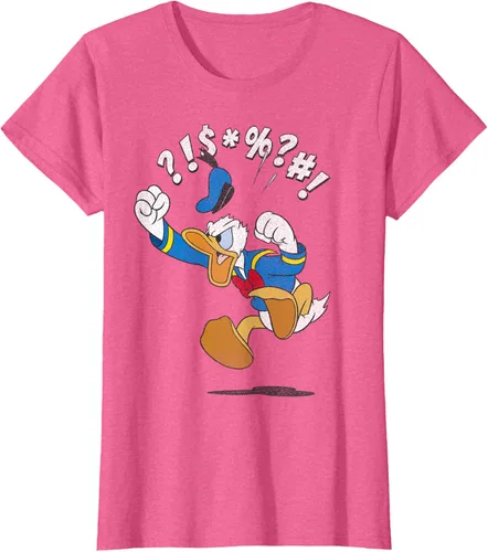 Vista 46 de Disney Mickey And Friends - Camiseta vintage de Donald Duck Angry Jump, Negro