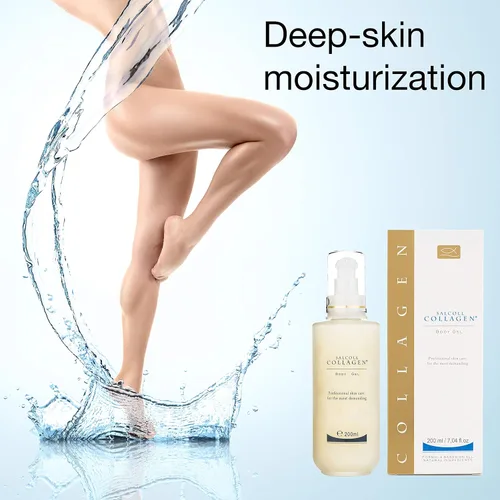 Vista 4 de SALCOLL Gel corporal, gel marino de colágeno antiedad ayuda a reducir las estrías y la celulitis, gel de colágeno ayuda al tratamiento para varices