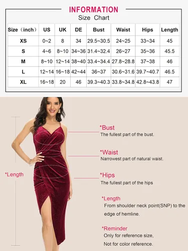Vista 5 de Laughido - Vestido de fiesta de terciopelo para mujer, diseño con tirantes delgados, sin mangas, fruncido, y entallado con abertura, para cóctel
