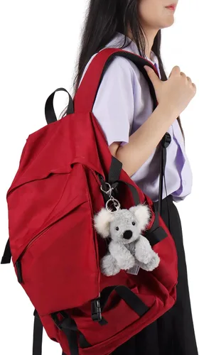 Vista 2 de Apricot Lamb Cute Toys - Llavero suave de peluche de koala gris para niños, bolso, mochila y bolso (koala inteligente)