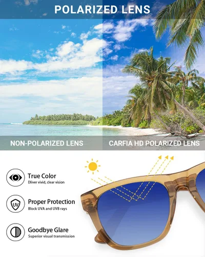 Vista 6 de Mose Romano Gafas de sol polarizadas para mujer, hechas a mano, de diseño, para conducir, protección UV400