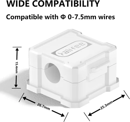 Vista 2 de Kailfee - Paquete de 6 clips magnéticos para cables [cable ajustable suave] Soporte para cables, gestión de cables debajo del escritorio, soporte