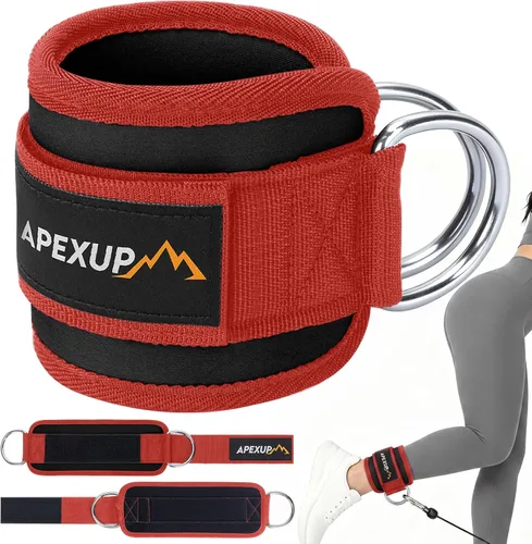 Vista 13 de APEXUP Correa de tobillo para máquina de cable, bandas de resistencia de tobillo, correas de tobillo de patada hacia atrás con cable para gimnasio