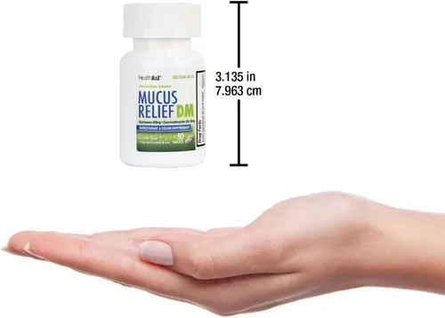 Vista 7 de HealthA2Z® Alivio de la mucosidad DM Dextrometorfano HBr 20 mg Guaifenesina 400mg Sin benceno Tos, liberación inmediata, sin recubrimiento