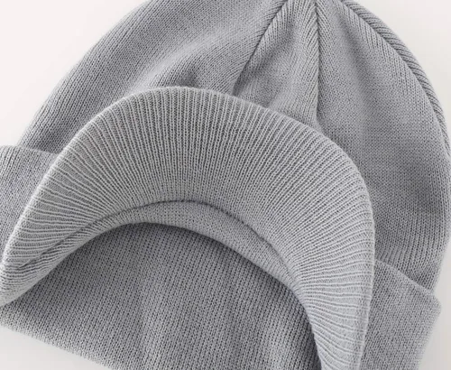 Vista 32 de Home Prefer - Gorro de invierno para hombre con visera, cálida y doble punto.