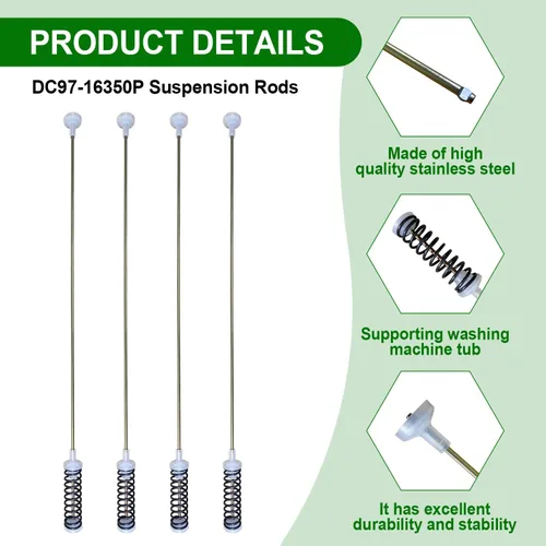 Vista 2 de WA22R7450AW DC97-16350P Varillas de suspensión para lavadora Samsung Digital Amortiguadores Lavadora/suspensión para lavadora, se adapta a modelos