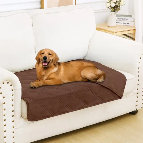 Vista 126 de Smiry Funda impermeable para cama de perro, manta reversible para mascotas para sofá Manta suave lavable para perro, funda a prueba de fugas