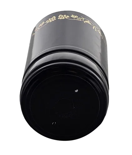 Vista 6 de Negro con uvas doradas PVC Shrink Capsules-500 Count