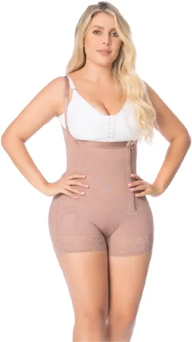 Vista 5 de ComfortShape LiftEase Shapewear con doble soporte abdominal con cremallera lateral y encaje de silicona